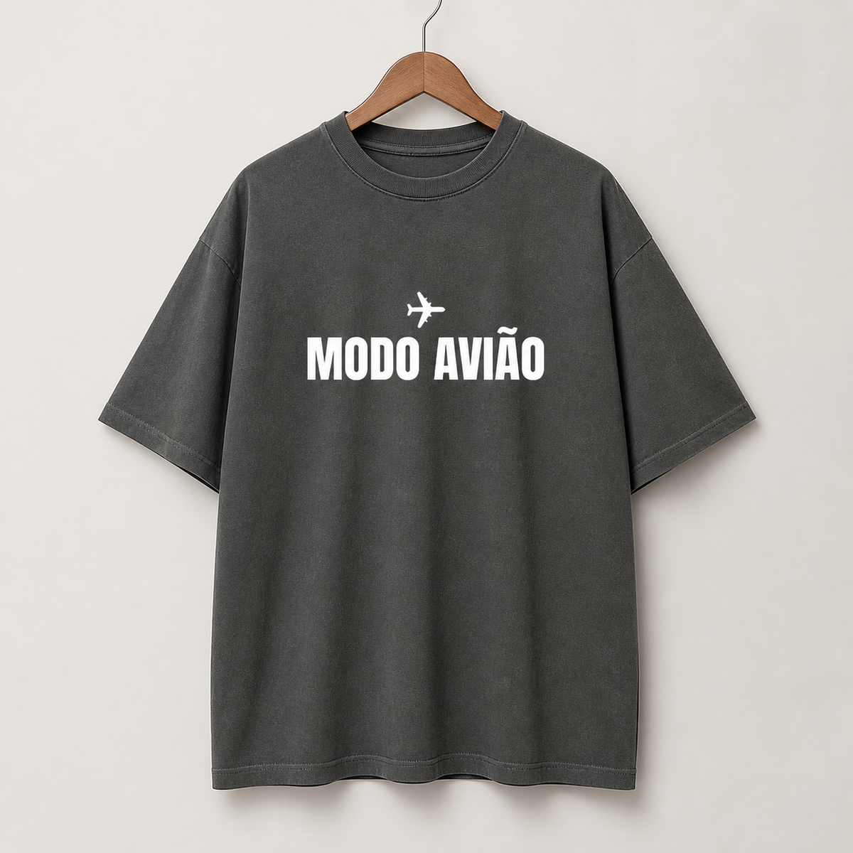 Camiseta cinza Modo Avião