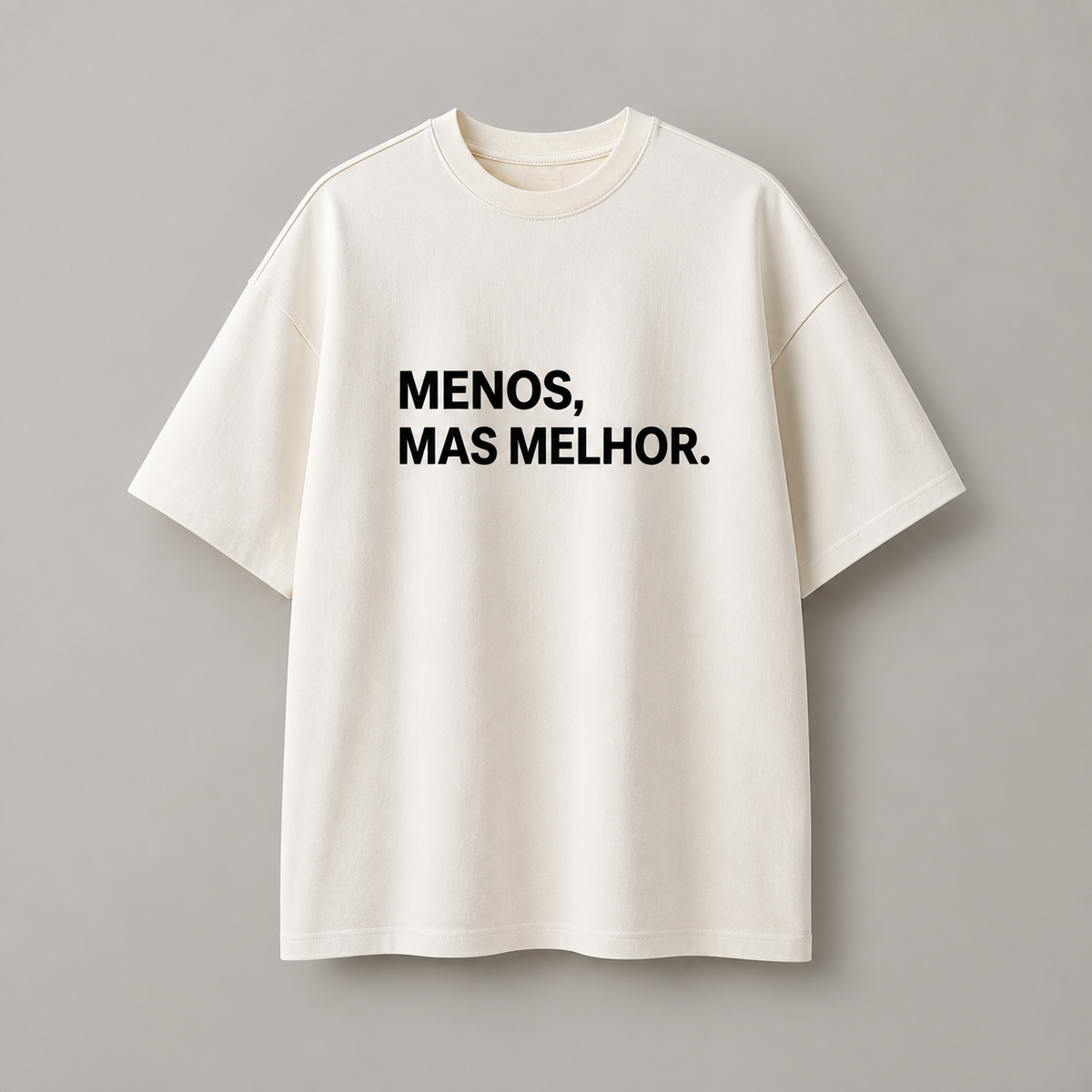Camiseta off-white Menos, Mas Melhor
